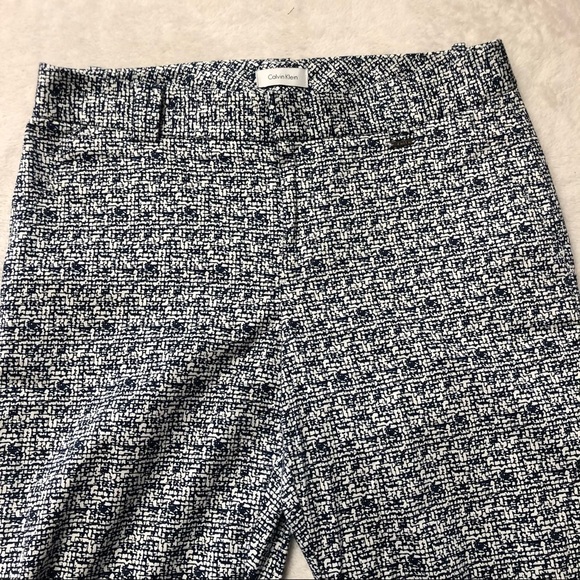 NWOT Calvin Klein Blue & White Dress Pants Size 10 - Picture 2 of 8